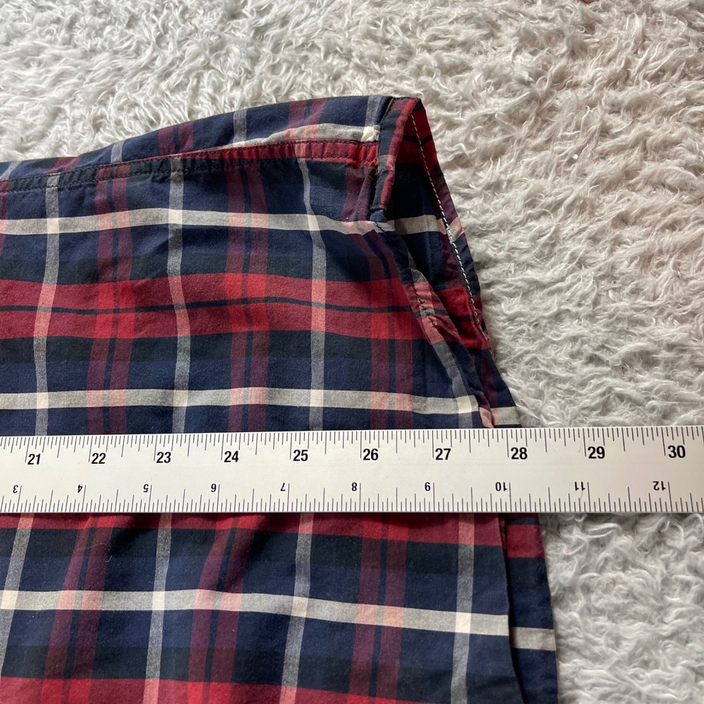 American Eagle Outfitters Plaid Button Down Shirt Long Sleeve Red Blue Men L - Picture 6 of 9